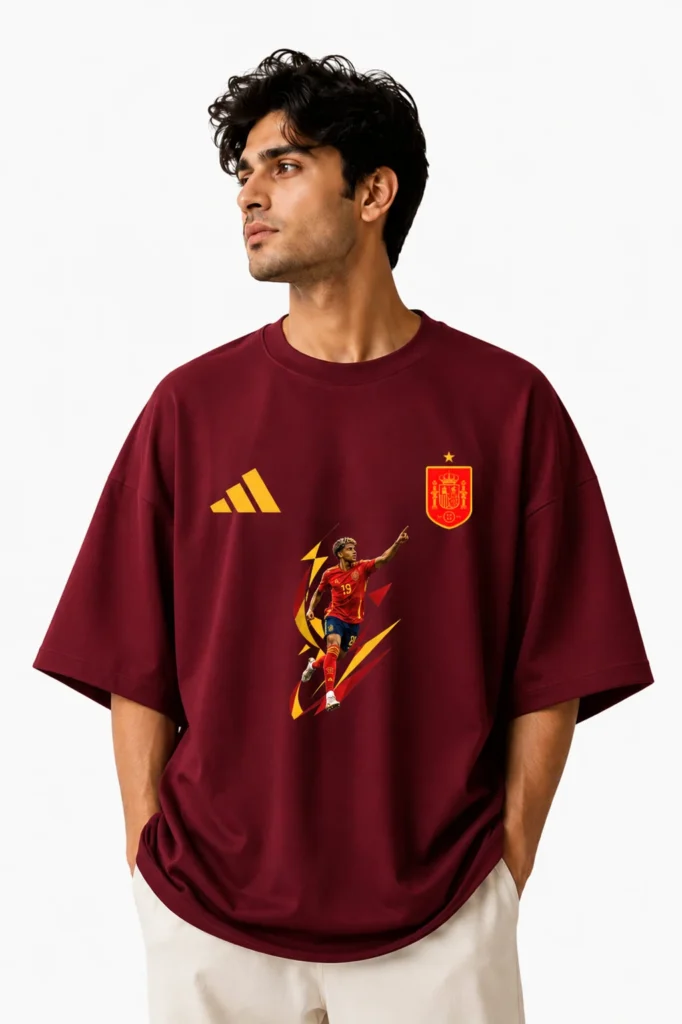 Lamine Yamal 19 Spain Oversized Printed Tee 1